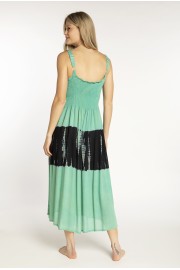 DRESS STRAPLES CRINKEL